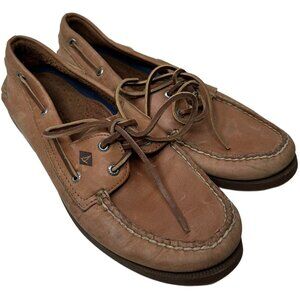 Sperry Men's Authentic Original 2-Eye Boat Shoes Leather Brown Tan 9 M